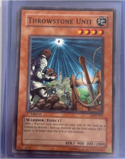 Yu-Gi-Oh! Legacy of Darkness #LOD-017 Throwstone Unit — front