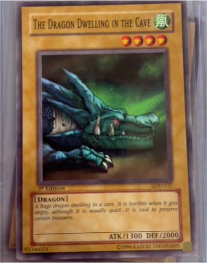 1999 Yu-Gi-Oh! LOD-037 The Dragon Dwelling in the Cave — front