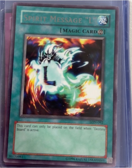 2003 Yu-Gi-Oh! LON-092 Spirit Message "L" — front