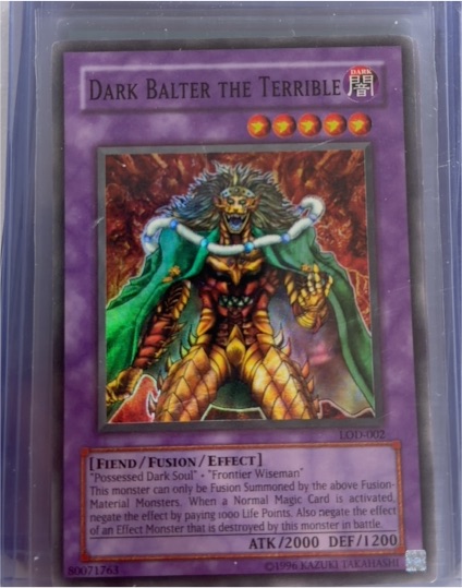 1996 Yu-Gi-Oh! LOD-002 Dark Balter the Terrible — front