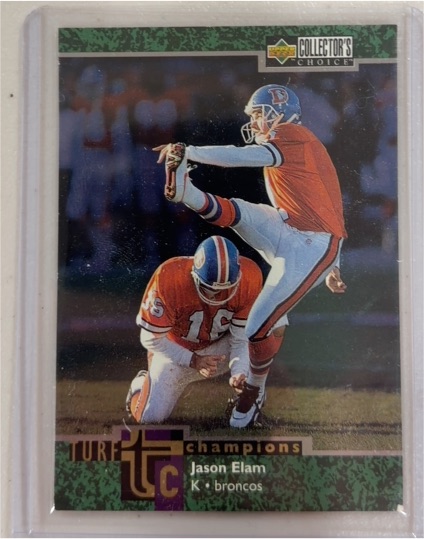 1997 Upper Deck Collector's Choice Turf Champions #TC29 Jason Elam — front