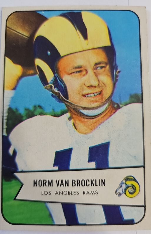 1954 Bowman #8 Norm Van Brocklin — front