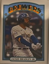 2021 Topps Heritage High Number #586 Jackie Bradley Jr. — front