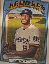 2021 Topps Heritage #660 Lorenzo Cain — front