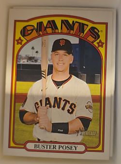 2021 Topps Heritage High Number #556 Buster Posey — front