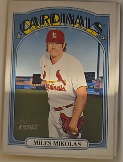 2021 Topps Heritage #510 Miles Mikolas — front
