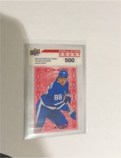2023-24 Upper Deck Series 1 Population Count 500 William Nylander — front