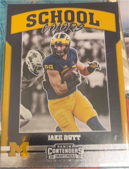 2017 Panini Contenders Draft Picks #12 Jake Butt — front