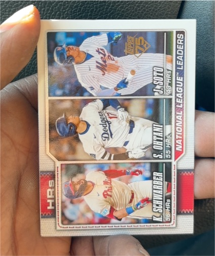 2026 Topps Series 1 #84 Ohtani, Schwarber, Soto National League Home Run Leaders — front