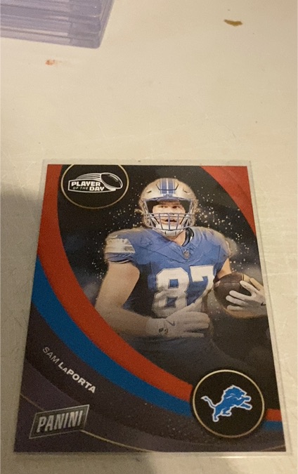 2024 Panini Player of the Day #13 Sam LaPorta — front