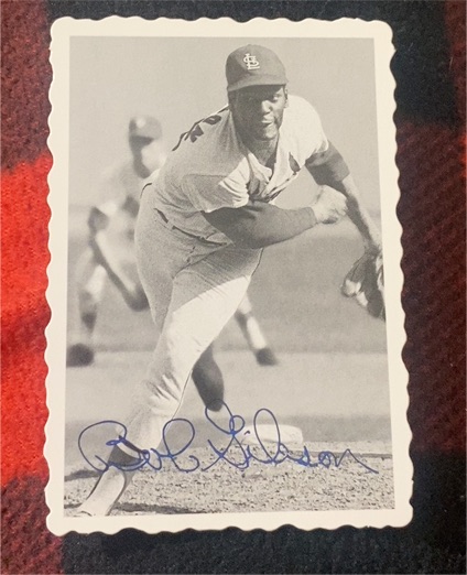 1969 Topps Deckle Edge #29 Bob Gibson — front