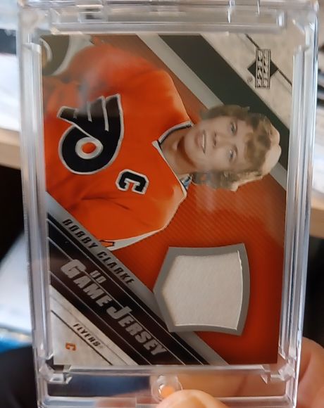 2005-06 Upper Deck UD Game Jersey Series 1 #J-BC Bobby Clarke — front