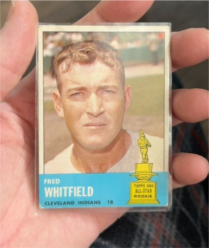 1963 Topps #211 Fred Whitfield — front