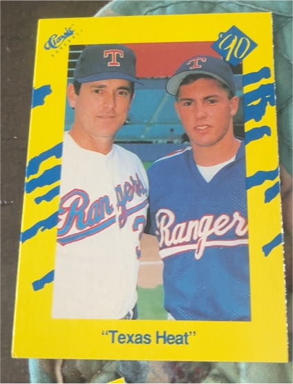 1990 Classic Yellow #T91 Texas Heat Nolan Ryan / Reid Ryan — front