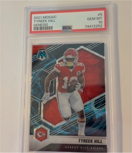 2021 Panini Mosaic Genesis #5 Tyreek Hill — front