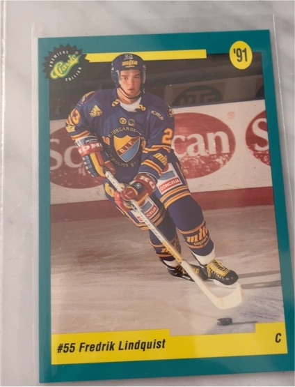 1991 Classic Draft Picks #55 Fredrik Lindquist — front