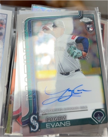 2025 Topps Chrome Update #RA-LE Logan Evans — front
