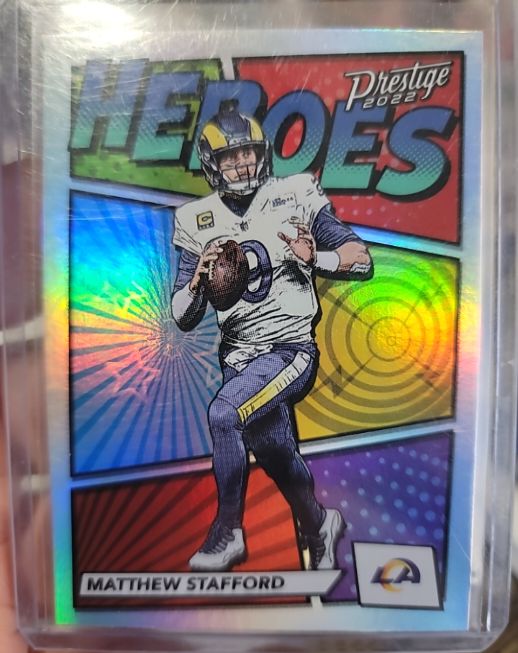 2022 Panini Prestige Heroes #H-7 Matthew Stafford — front