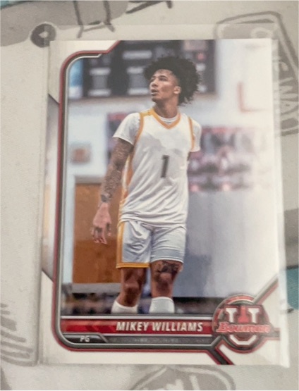 2021-22 Bowman University #86 Mikey Williams — front