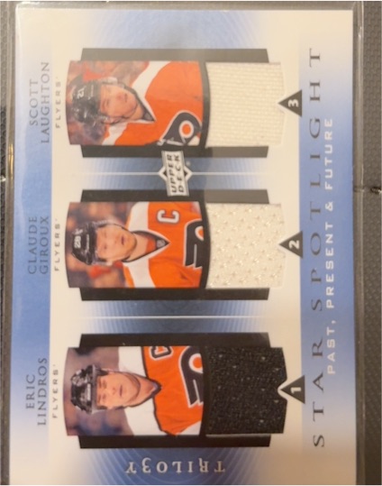 2013-14 Upper Deck Trilogy Three Star JSY #PPFPHI Lindros/Giroux/Laughton — front