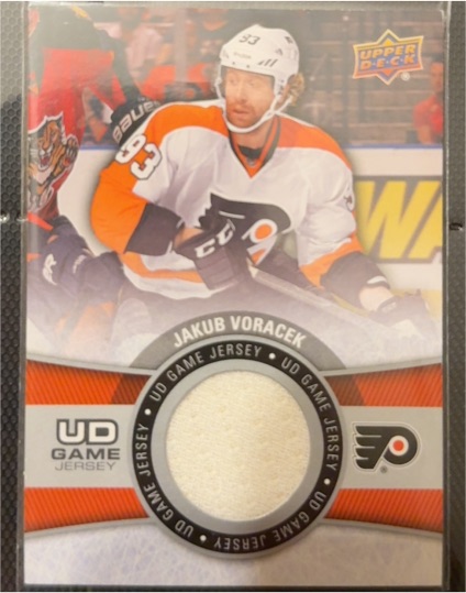 2015-16 Upper Deck UD Game Jersey #GJ-JV Jakub Voracek — front