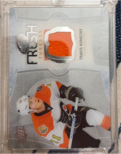 2016-17 Upper Deck Ice Fresh Threads #FTTK Travis Konecny — front