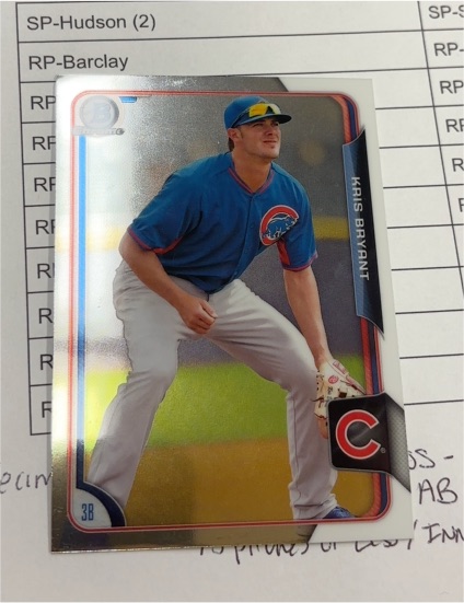 2015 Bowman Chrome Prospects #BCP100 Kris Bryant — front