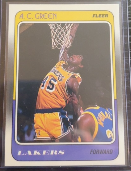 1988 Fleer #66 A.C. Green — front