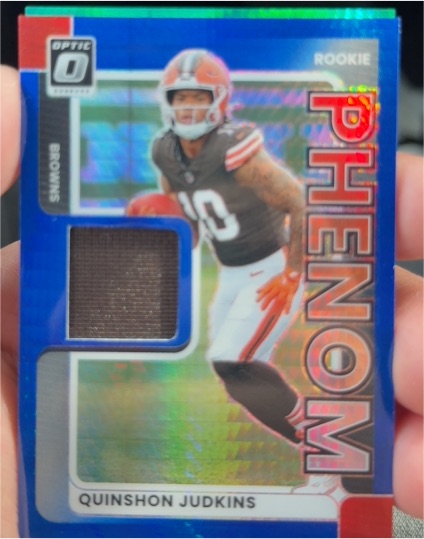 2025 Panini Donruss Optic Rookie Phenom Patch Quinshon Judkins — front
