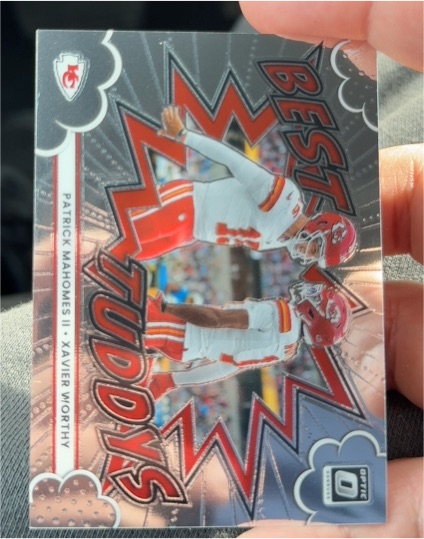 2025 Donruss Optic #1 Patrick Mahomes II/Xavier Worthy Best Tuddys — front