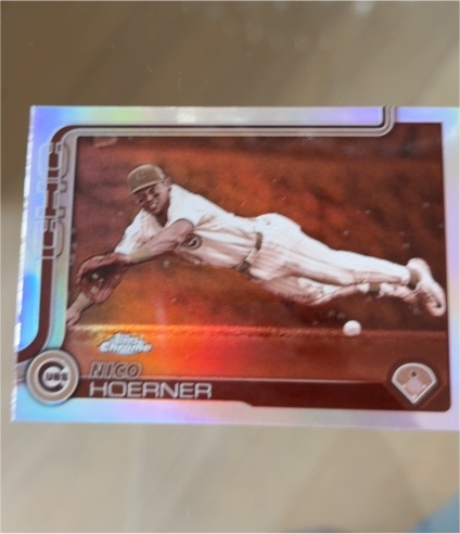 2025 Topps Chrome #107 Nico Hoerner Sepia Refractor — front