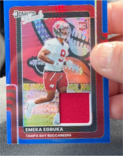 2025 Panini Donruss Optic Threads #DTBH-EGA Emeka Egbuka — front