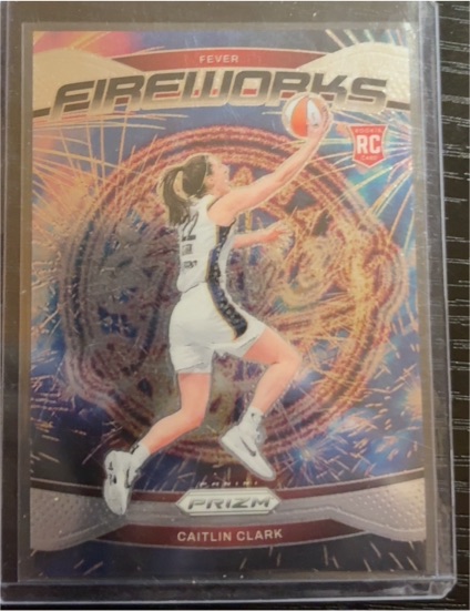 2024 Panini Prizm WNBA Fireworks #13 Caitlin Clark — front
