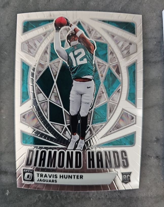 2025 Donruss Optic #1 Travis Hunter Diamond Hands — front