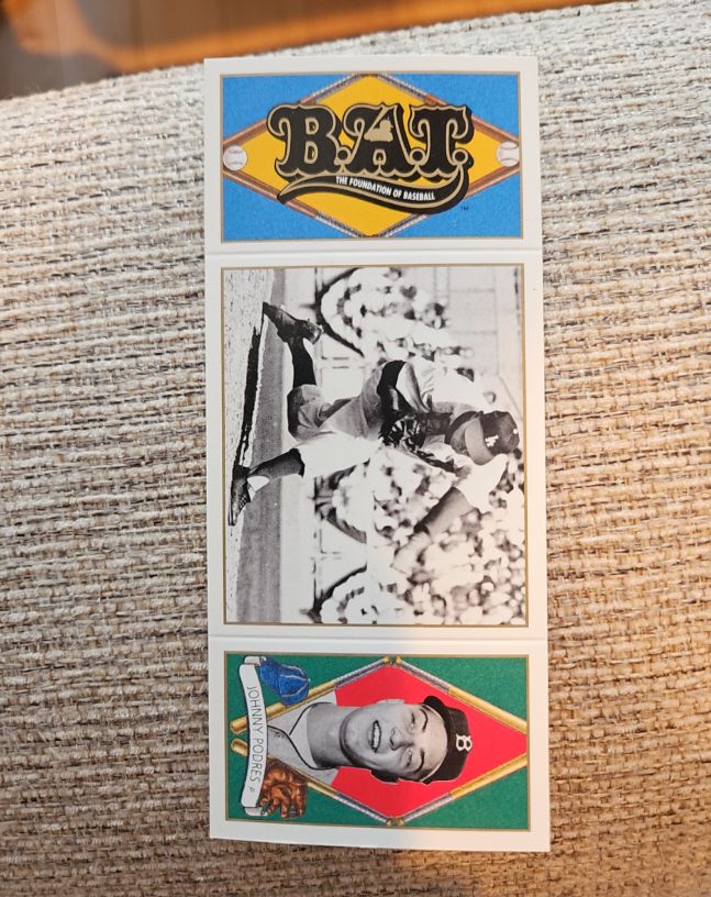 1993 Upper Deck BAT Triple-Folders #60 Johnny Podres — front