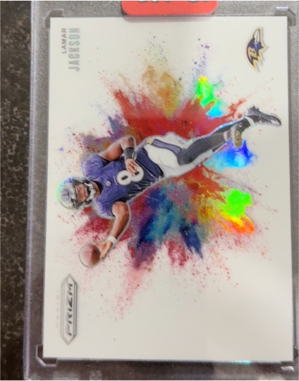2024 Panini Prizm Color Blast #CB-LJ Lamar Jackson — front