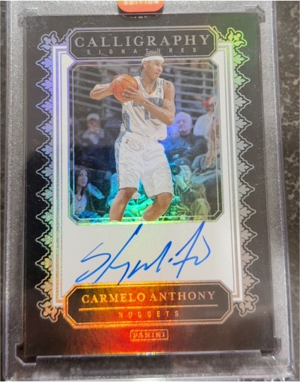 2024 Panini Calligraphy Signatures #CAL-ANT Carmelo Anthony — front