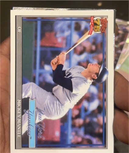 1991 Topps #1 Mickey Mantle — front
