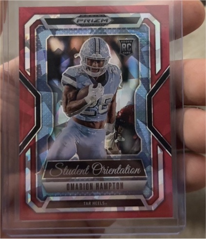 2025 Panini Prizm Draft Picks #13 Omarion Hampton Student Orientation Rookie — front