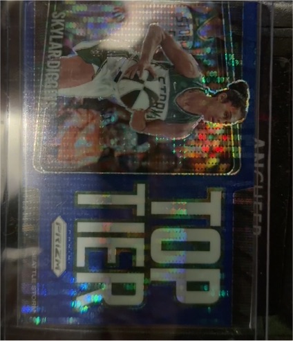 2025 Panini Prizm WNBA #12 Skylar Diggins Top Tier Blue Pulsar — front