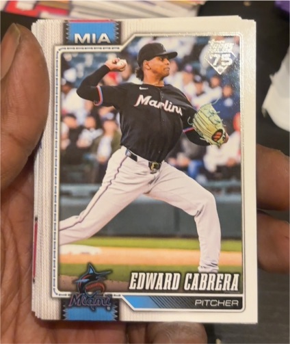 2025 Topps #MIA Edward Cabrera — front