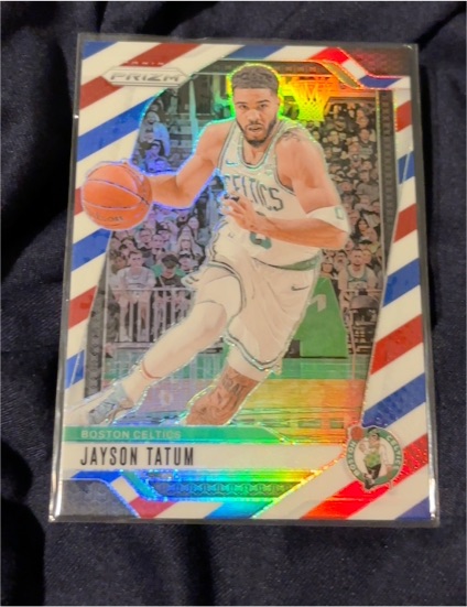 2024-25 Panini Prizm #103 Jayson Tatum Red White and Blue — front