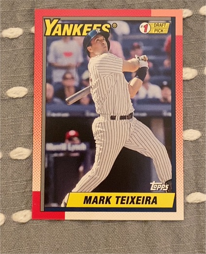 1990 Topps #1 Mark Teixeira — front