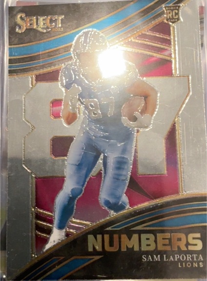 2023 Panini Select #NMB-SLA Sam Laporta Numbers — front