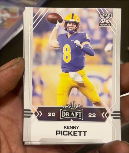 2022 Leaf Draft #9 Kenny Pickett — front