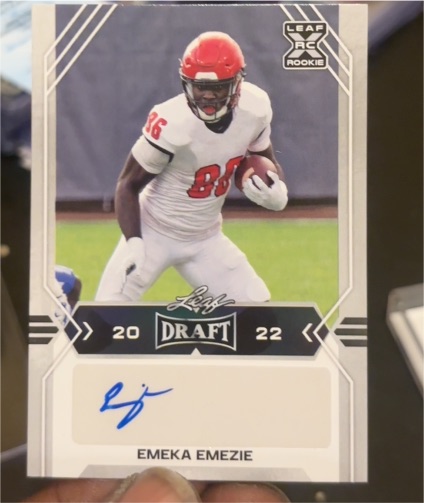 2022 Leaf Draft #BA-EE2 Emeka Emezie — front