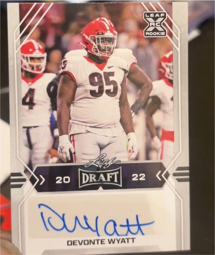 2022 Leaf Draft #BA-DW2 Devonte Wyatt Autographs — front
