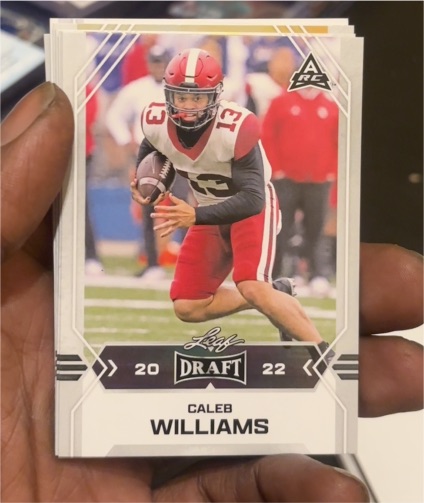2022 Leaf Draft #05 Caleb Williams — front