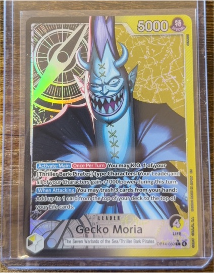 One Piece TCG OP14-080 Gecko Moria Leader — front