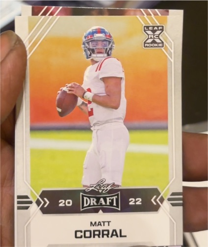 2022 Leaf Draft #10 Matt Corral — front